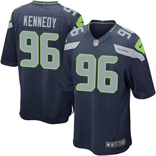 Youth Limited Cortez Kennedy Nike Jersey Navy Blue Home - #96 NFL Seattle Seahawks